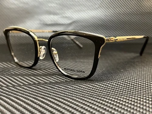 MICHAEL KORS MK3032 3332 Light Gold/Black Square 51 mm Women