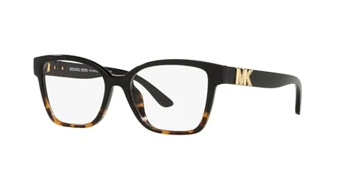Michael Kors MK4094U Karlie I Universal Fit Prescription Eyewear Frames, Black/Dark Tortoise/Demo Lens, 51 mm 2