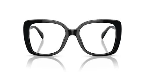 Michael Kors MK4104U Perth Universal Fit Prescription Eyewear Frames, Black/Demo Lens, 53 mm