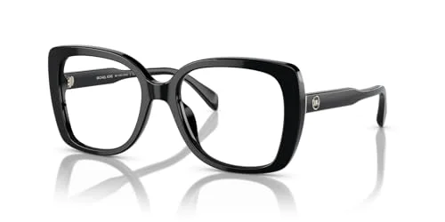 Michael Kors MK4104U Perth Universal Fit Prescription Eyewear Frames, Black/Demo Lens, 53 mm 2