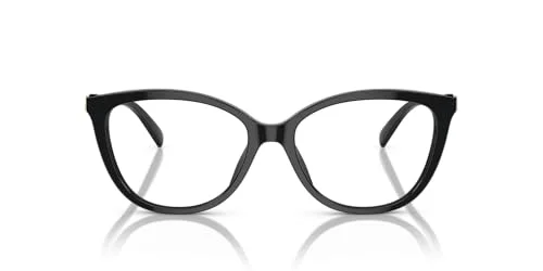 Michael Kors MK4109U Westminster Universal Fit Prescription Eyewear Frames, Black/Demo Lens, 52 mm