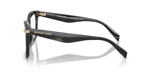Michael Kors MK4166U Greenville Universal Fit Prescription Eyewear Frames, Black Horn/Demo Lens, 53 mm 3