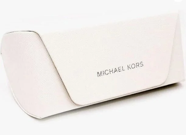 NEW MICHAEL KORS WHITE AUTHENTIC EYEGLASSES SUNGLASSES CASE W/CLOTH 3