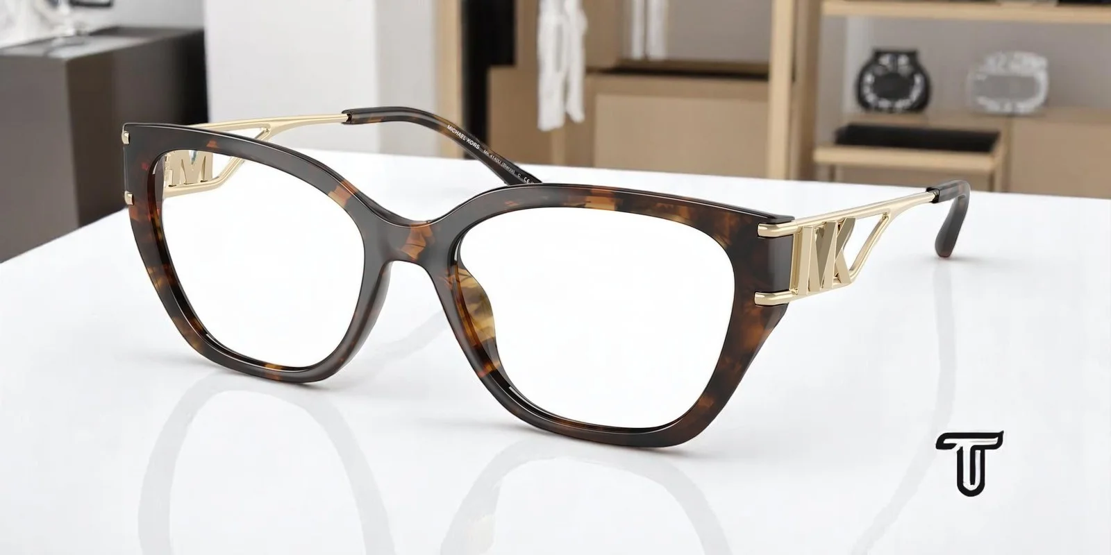 New Michael Kors Woman Square Eyeglasses MK4076U 3332 Black 54mm 3
